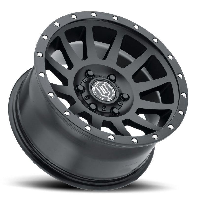 ICON Compression 17x8.5 6x5.5 25mm Offset 5.75in BS 95.1mm Bore Satin Black Wheel - GTR Auto