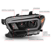 Load image into Gallery viewer, ANZO 2016-2017 Toyota Tacoma Projector Headlights w/ Plank Style Switchback Black w/ Amber w/ DRL - GTR Auto