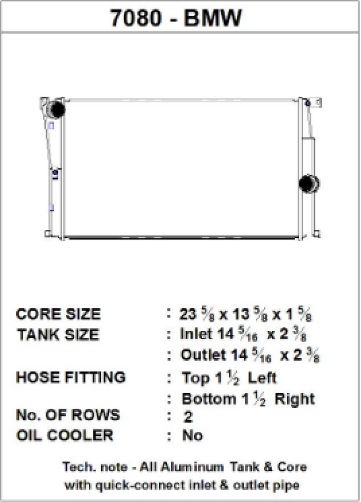CSF BMW 2 Series (F22/F23) / BMW 3 Series (F30/F31/F34) / BMW 4 Series (F32/F33/F36) M/T Radiator - GTR Auto