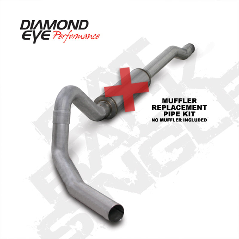 Diamond Eye KIT 4in Catback MFLR RPLCMENT PIPE Single AL: 03-06 FORD 6.0L EXCURSION - GTR Auto
