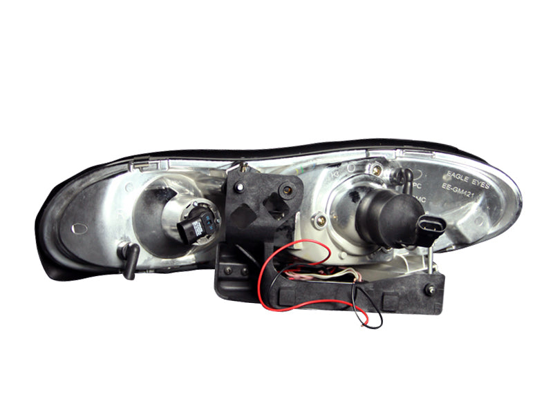 ANZO 1998-2002 Chevrolet Camaro Projector Headlights w/ Halo Black - GTR Auto