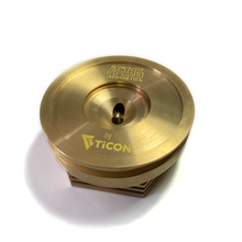 Load image into Gallery viewer, Ticon Industries Tig Aesthetics 4in Universal V-Band Heat Sink w/ Purge - Tellurium Copper