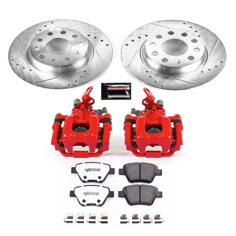 Power Stop 10-12 Audi A3 Rear Z26 Street Warrior Brake Kit w/Calipers KC5667-26