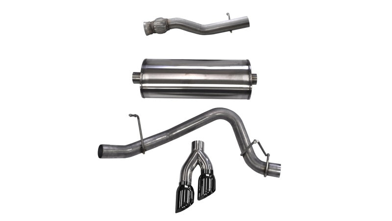 Corsa 2015-2020 GMC Yukon Denali XL 6.2L V8 3in Cat-Back Single Side Exit Twin 4in Black Tips - GTR Auto