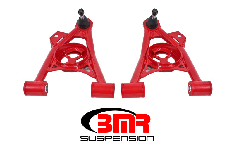BMR 94-04 Ford Mustang Non-Adj. A-Arms Lower (Poly) w/ Spring Pocket - Red - GTR Auto
