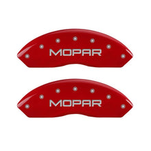 Load image into Gallery viewer, MGP 4 Caliper Covers Engraved Front and Rear: Red Powder Coat Finish, Silver Characters