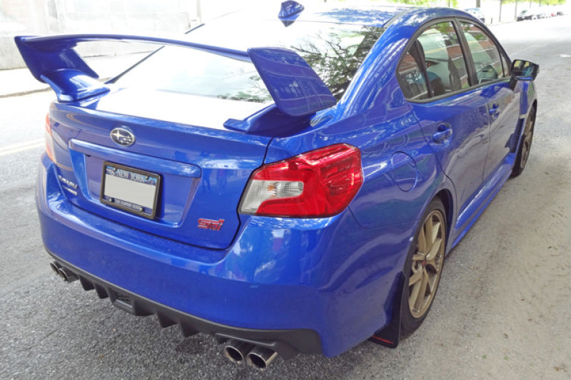 Rally Armor 15-21 Subaru WRX/STI Red UR Mud Flap w/White Logo - GTR Auto