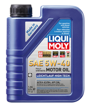 Load image into Gallery viewer, LIQUI MOLY 1L Leichtlauf (Low Friction) High Tech Motor Oil SAE 5W40 - GTR Auto