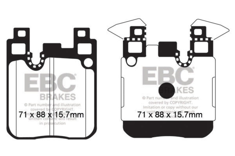 EBC 14+ BMW 228 Coupe 2.0 Turbo Brembo calipers Greenstuff Rear Brake Pads - GTR Auto