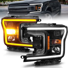 Load image into Gallery viewer, ANZO 2018-2020 Ford F-150 Projector Headlight w/ Plank Style Switchback Black Housing - GTR Auto