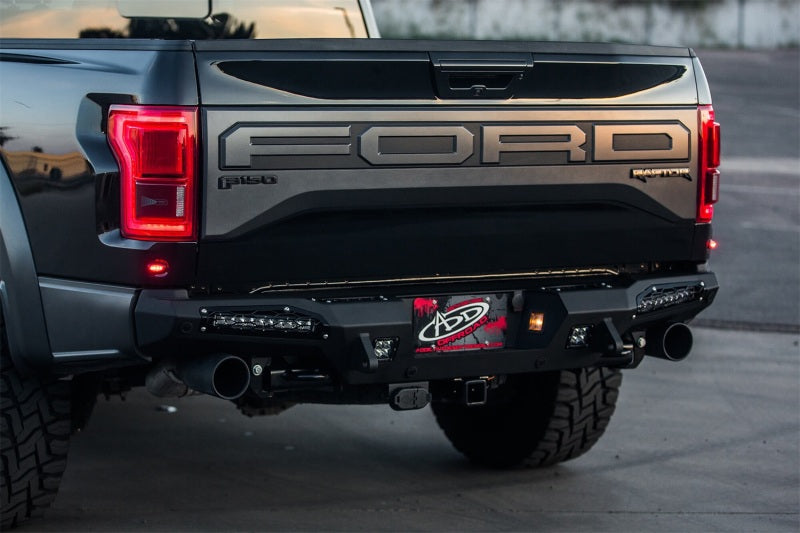 Addictive Desert Designs 17-18 Ford F-150 Raptor HoneyBadger Rear Bumper w/ 10in SR LED Mounts - GTR Auto