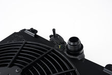 Load image into Gallery viewer, CSF Universal Half Radiator w/-16AN &amp; Slip-On Fittings/12in SPAL Fan &amp; Shroud - Black Finish - GTR Auto