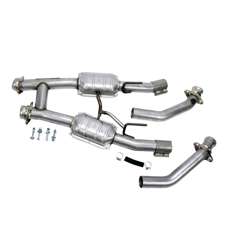 BBK 86-93 Mustang 5.0 High Flow H Pipe With Catalytic Converters - 2-1/2 - GTR Auto