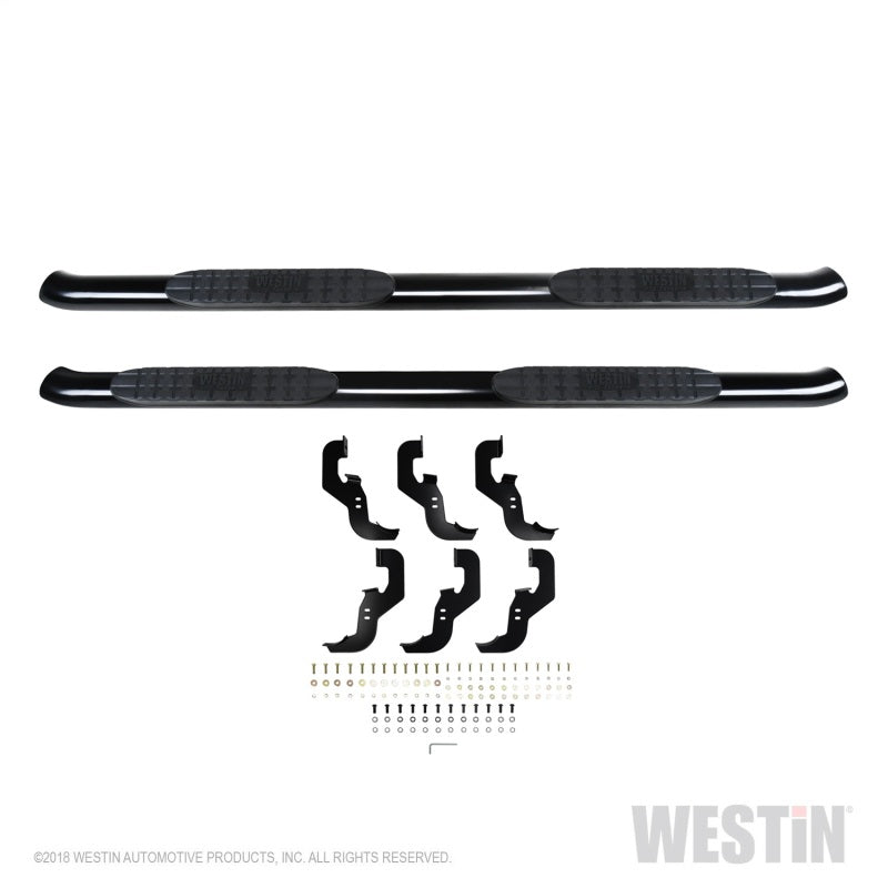 Westin 2019-2026 Chevy Silverado/Sierra 1500 Crew Cab Non LD PRO TRAXX 4 Oval Nerf Step Bars - Black - GTR Auto