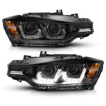 Load image into Gallery viewer, ANZO 2012-2015 BMW 3 Series Projector Headlights w/ U-Bar Black - GTR Auto
