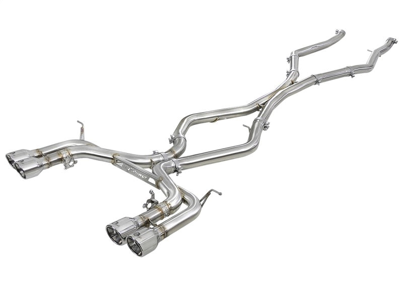 aFe MACH Force-Xp 3.5in. 304 SS C/B Exhaust w/o Muffler 15-18 BMW X5 M V8-4.4L (tt) - Polished Tip - GTR Auto