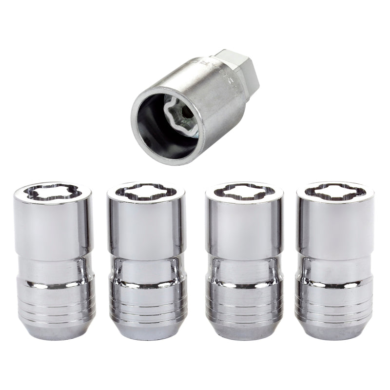 McGard Wheel Lock Nut Set - 4pk. (Cone Seat) M14X1.5 / 21mm & 22mm Dual Hex / 1.639in. L - Chrome - GTR Auto