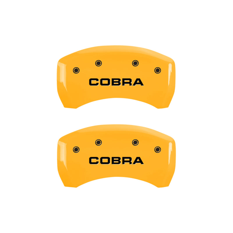 MGP Rear set 2 Caliper Covers Engraved Rear GT350 Shelby & Cobra Black finish silver ch - GTR Auto