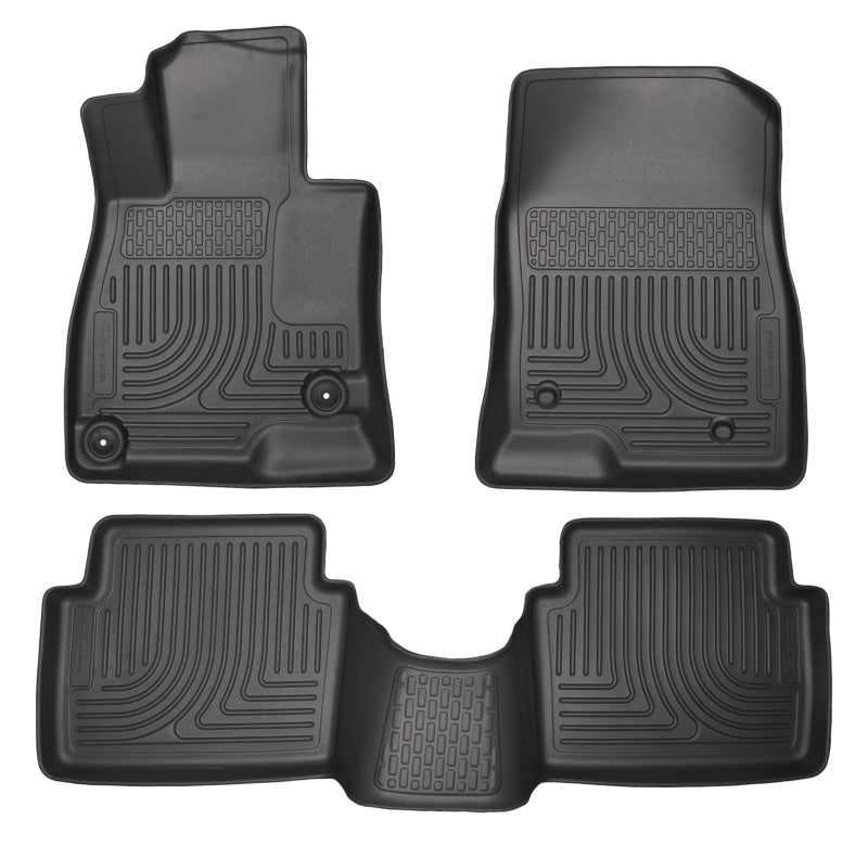 Husky Liners WeatherBeater 14 Mazda 3 Hatch&Sedan Front & Second Row Black Floor Liners - GTR Auto