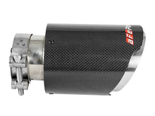 Load image into Gallery viewer, aFe MACH Force-Xp 409 SS Clamp-On Exhaust Tip 2.5in. Inlet / 4in. Outlet / 7in. L - Carbon - GTR Auto