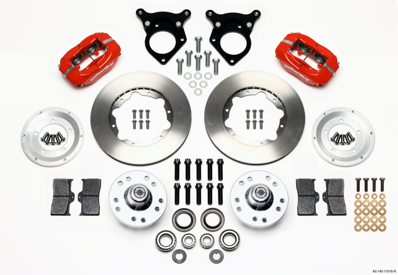 Wilwood Forged Dynalite Front Kit 11.00in Red 87-93 Mustang 5 Lug - GTR Auto