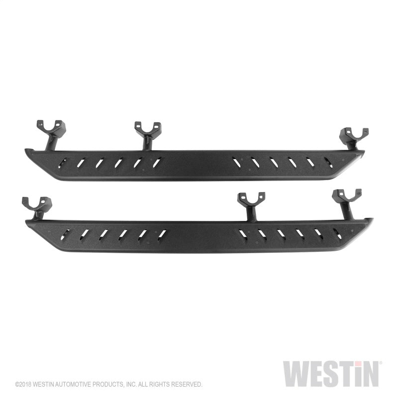 Westin/Snyper 2018+ Jeep Wrangler JL Unlimited 4DR Triple Tube Rock Rail Steps - Textured Black - GTR Auto