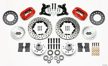 Load image into Gallery viewer, Wilwood Forged Dynalite Front Kit 11.00in Drilled Red 62-72 CDP A Body - 9in Drum - GTR Auto