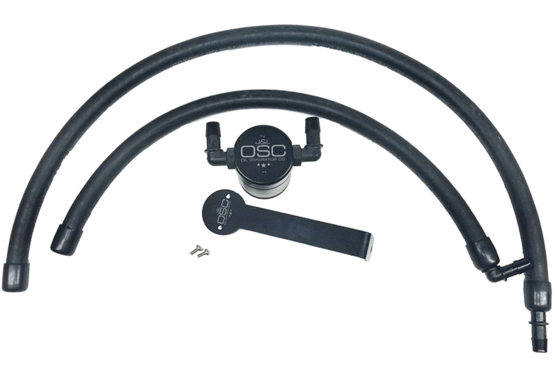 J&L 09-18 Ram 1500 5.7L Passenger Side Oil Separator 3.0 - Black Anodized - GTR Auto