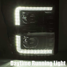 Load image into Gallery viewer, AlphaRex 11-16 Ford F-350 SD LUXX LED Proj Headlights Plank Style Chrm w/Activ Light/Seq Signal/DRL - GTR Auto