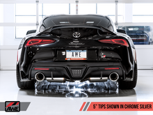Load image into Gallery viewer, AWE 2020 Toyota Supra A90 Resonated Touring Edition Exhaust - 5in Chrome Silver Tips - GTR Auto