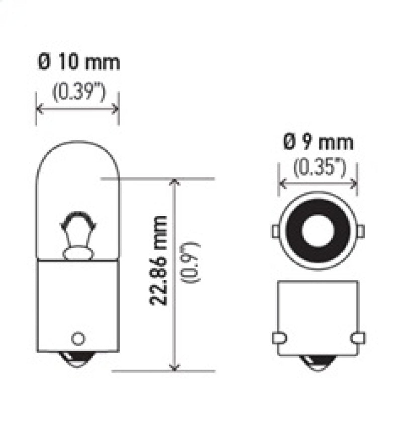 Hella Bulb 3893 12V 4W BA9s T2.75 - GTR Auto