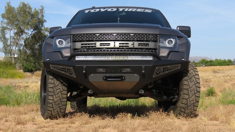 Addictive Desert Designs 10-14 Ford F-150 Raptor HoneyBadger Front Bumper w/ Winch Mount - GTR Auto