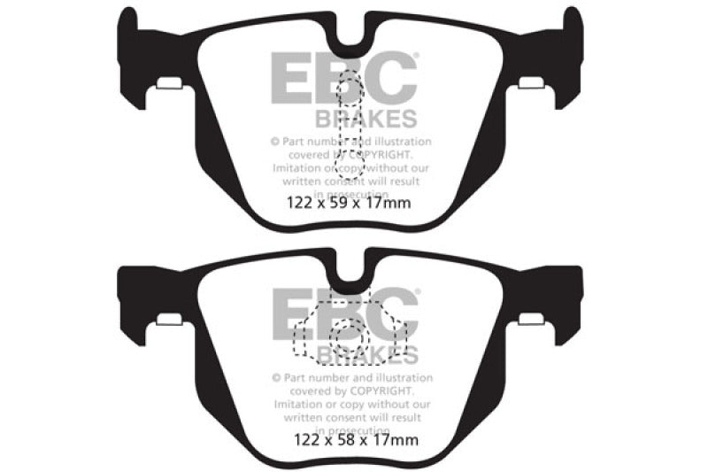 EBC 10-14 BMW X5 3.0 Turbo (35) Redstuff Rear Brake Pads - GTR Auto