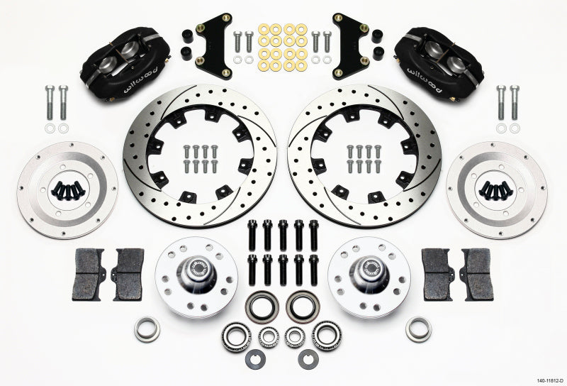Wilwood Forged Dynalite Front Kit 12.19in Drilled 49-54 Chevy/53-62 Corvette (*Line Kit Needed*) - GTR Auto