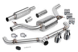 Cat-Back Exhaust Kit; w/Resonator; Stainless Steel;