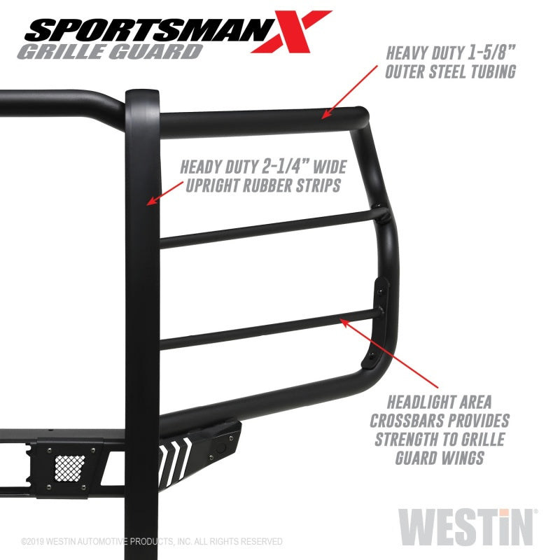 Westin 2020 Chevy Silverado 2500/3500 Sportsman X Grille Guard - Textured Black - GTR Auto