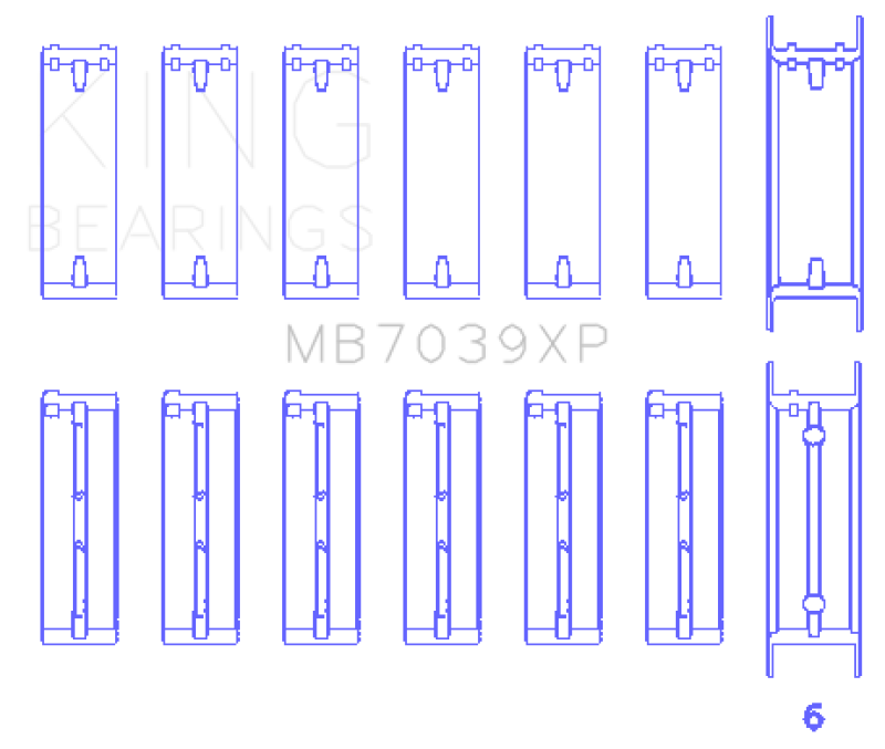 King Engine Bearings BMW M20/M50 2.0L/2.5L/2.7L Performance Main Bearing Set - Size STD - GTR Auto