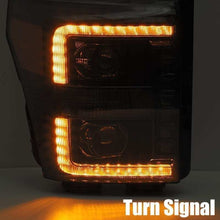 Load image into Gallery viewer, AlphaRex 11-16 Ford F-250 SD PRO-Series Projector Headlights Plank Style Design Chrome w/Seq Signal - GTR Auto