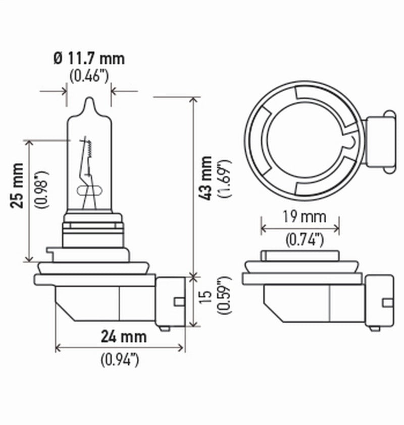 Hella Bulb H9 12V 65W Pgj195 T4 Sb - GTR Auto