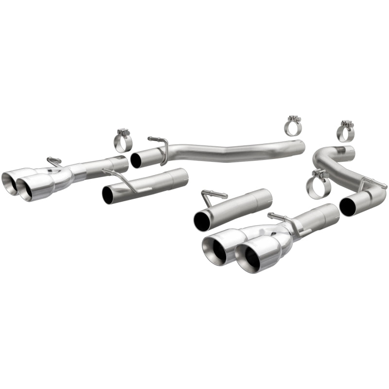 MagnaFlow Axle-Back, SS, 2.5in, Quad Split Rear 3.5in Tip 2015 Dodge Challenger 3.6L V6 - GTR Auto