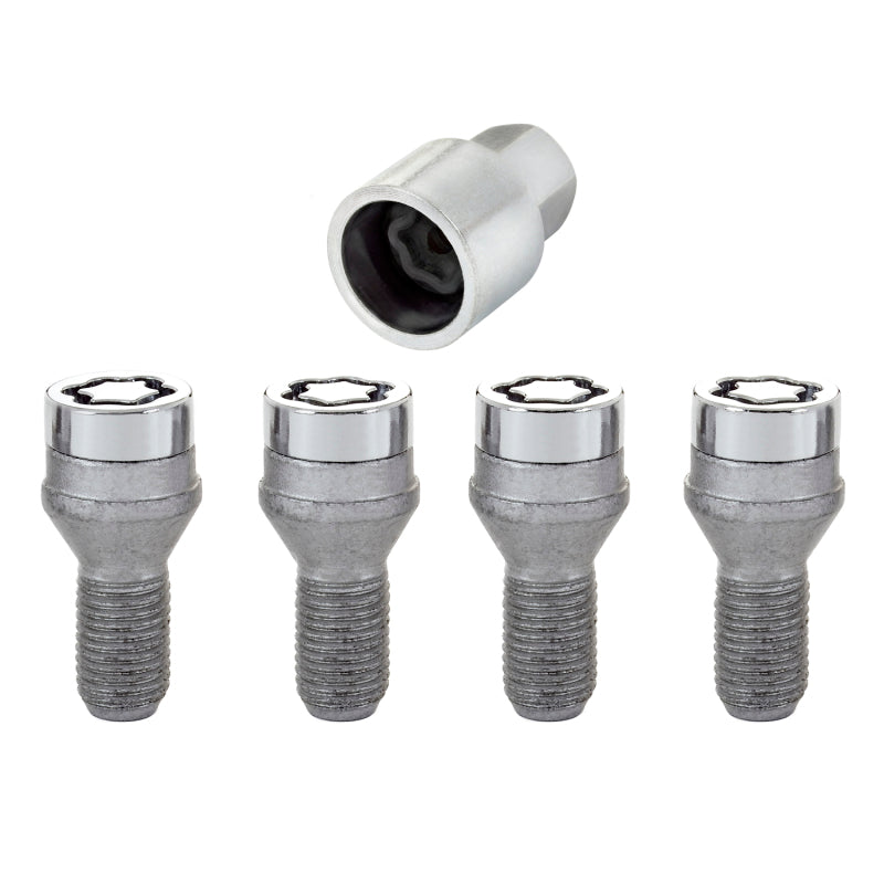 McGard Wheel Lock Bolt Set - 4pk. (Cone Seat) M12X1.5 / 17mm Hex / 22.2mm Shank Length - Chrome - GTR Auto