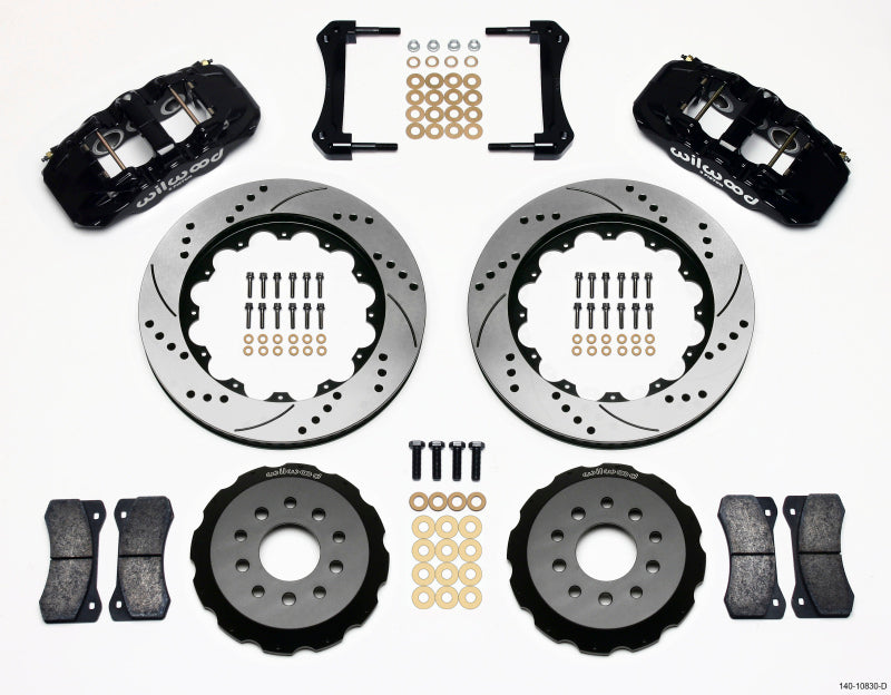 Wilwood AERO6 Front Hat Kit 14.00 Drilled 2005-2014 Mustang - GTR Auto