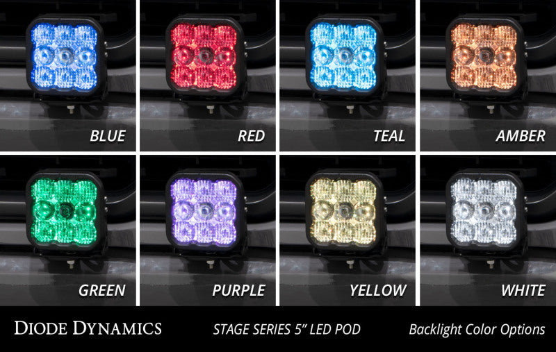 Diode Dynamics 21-22 Ford F-150 SS5 Bumper LED Pod Light Kit Sport - White Driving - GTR Auto
