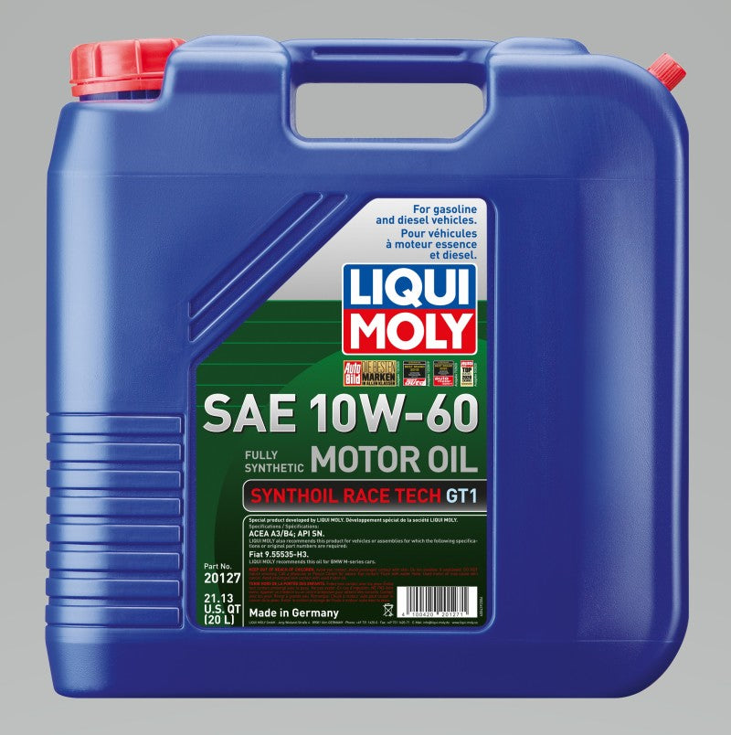 LIQUI MOLY 20L Synthoil Race Tech GT1 Motor Oil SAE 10W60 - GTR Auto