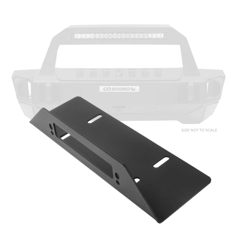 Go Rhino 07-20 Jeep Wrangler JL/JLU/JK/JKU/Gladiator JT Rockline Bumper Fairlead Mount Plate - GTR Auto