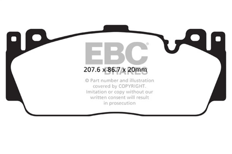 EBC 12+ BMW M5 4.4 Twin Turbo (F10) Yellowstuff Front Brake Pads - GTR Auto