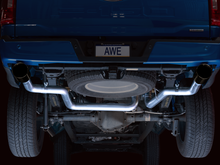 Load image into Gallery viewer, AWE Tuning 0FG 21+ Ford F150 Dual Split Rear Cat-Back Exhaust- 5in Diamond Black Tips
