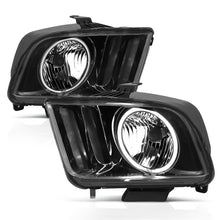 Load image into Gallery viewer, ANZO 2005-2009 Ford Mustang Crystal Headlights w/ Halo Black (CCFL) - GTR Auto