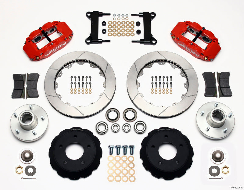 Wilwood Narrow Superlite 6R Front Hub Kit 14.00in Red Chevy C-10 60-87 CPP Drop Spindle - GTR Auto
