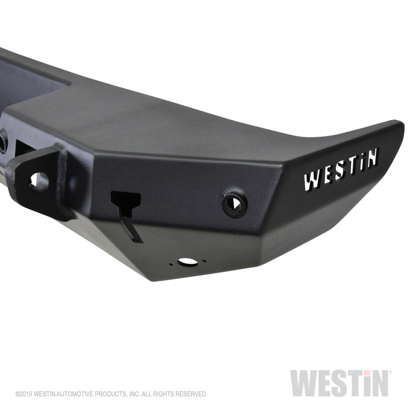 Westin 18-19 Jeep Wrangler JL WJ2 Rear Bumper w/  Sensors (Excl. Wrangler JK) - Textured Black - GTR Auto